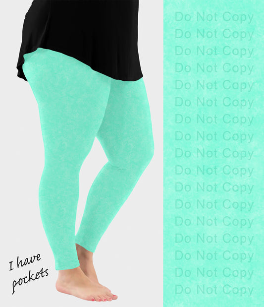 RTS - Cool Mint Leggings w/ Pockets