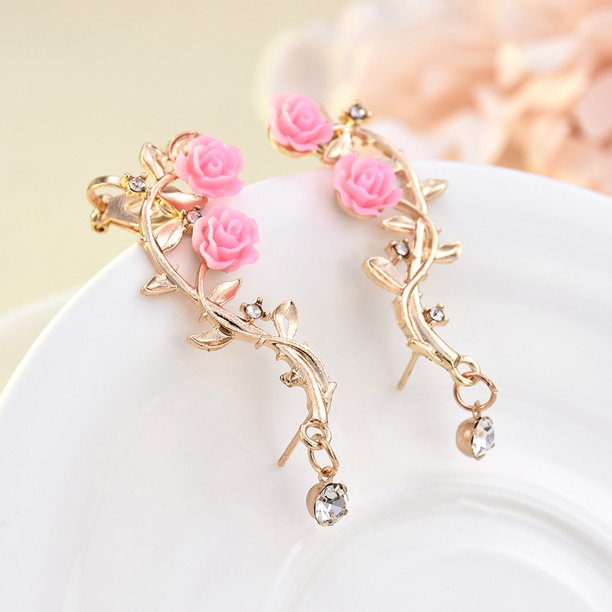 ROSE CUFF EARRINGS (PAIR)