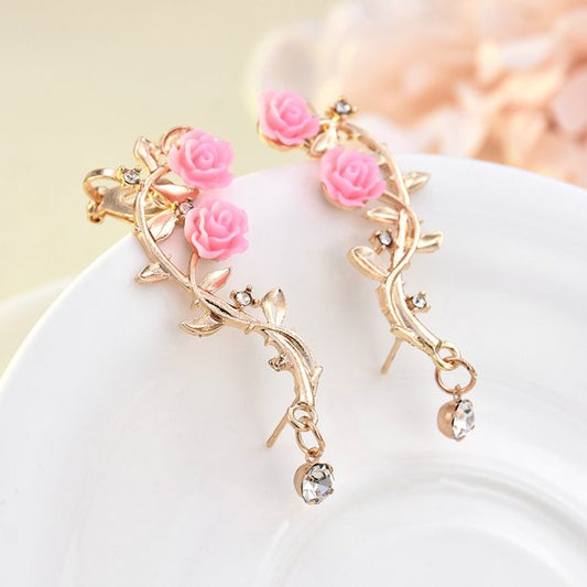 ROSE CUFF EARRINGS (PAIR)