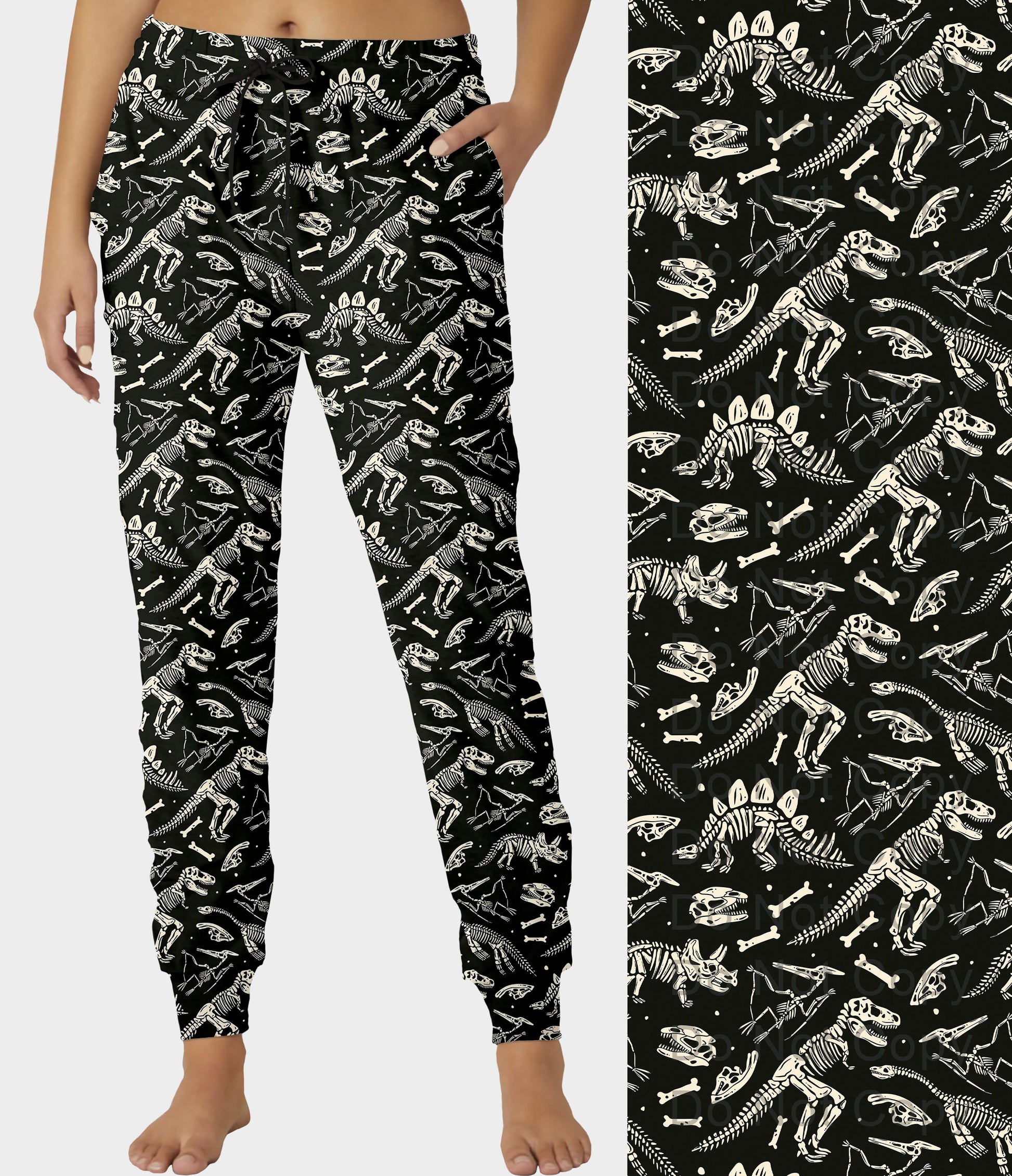 RTS Dinosaur Skeleton Joggers – Alonna's Legging Land
