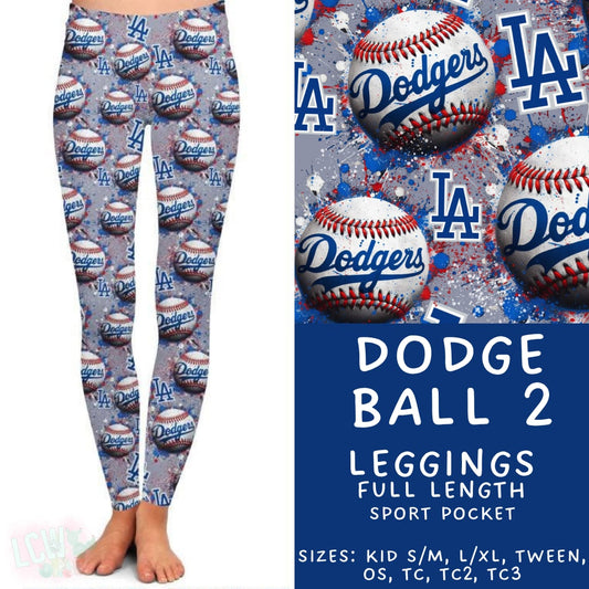 Batch #451 - World Series Collection - Closes 11/20 - ETA Late Dec - Dodge Ball 2 Full Length Leggings