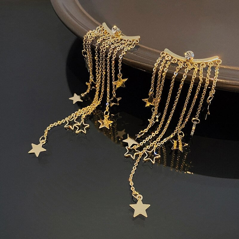 STAR TASSEL EARRINGS (PAIR) - Alonna's Legging Land