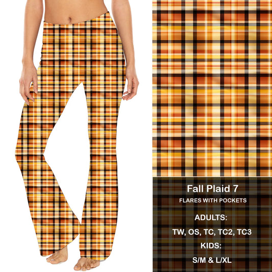 Fall Plaid 7 - Yoga Flares with Pockets - Alonna's Legging Land