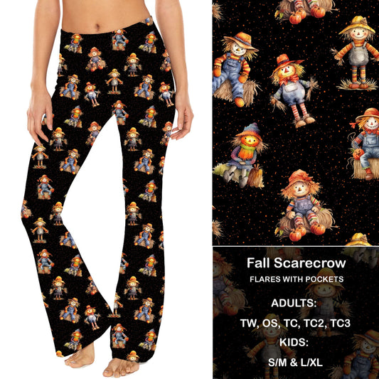 Fall Scarecrow - Yoga Flares with Pockets - Alonna's Legging Land