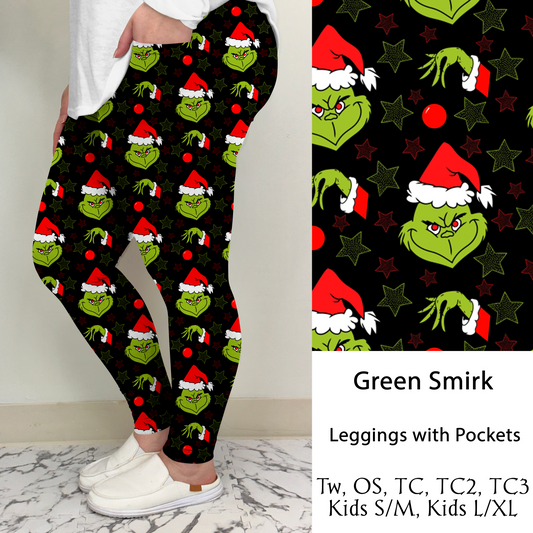Green Smirk Leggings/Joggers w/ Pockets | Run ends 9/26 | ETA 41 Days