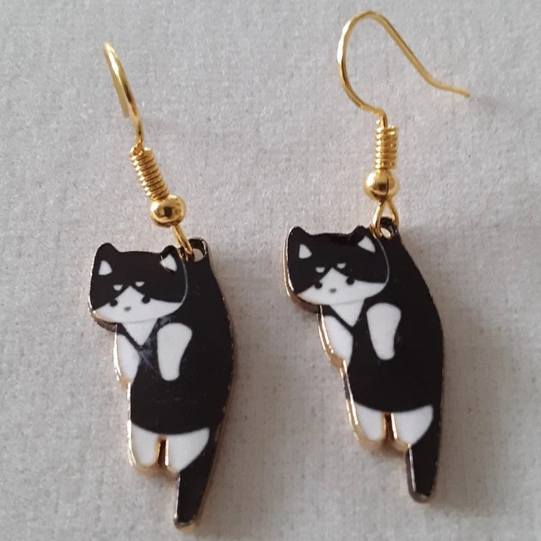 DANGLING CATS EARRINGS (PAIR) - Alonna's Legging Land