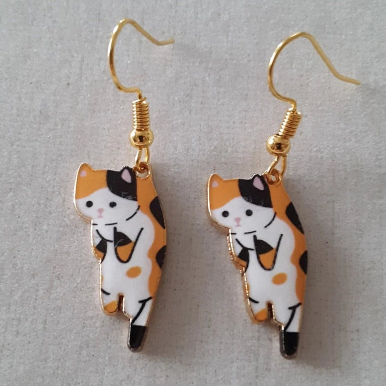 DANGLING CATS EARRINGS (PAIR) - Alonna's Legging Land