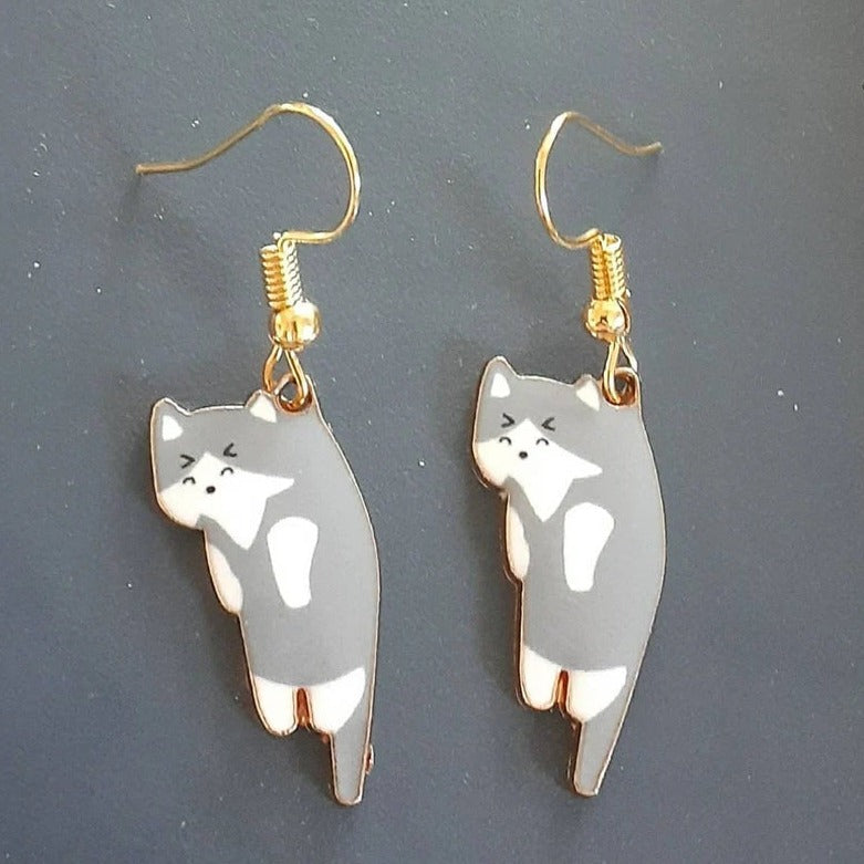 DANGLING CATS EARRINGS (PAIR) - Alonna's Legging Land
