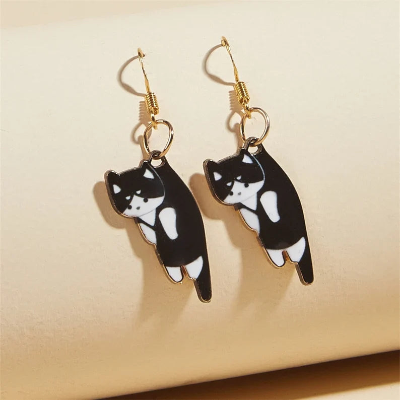 DANGLING CATS EARRINGS (PAIR) - Alonna's Legging Land