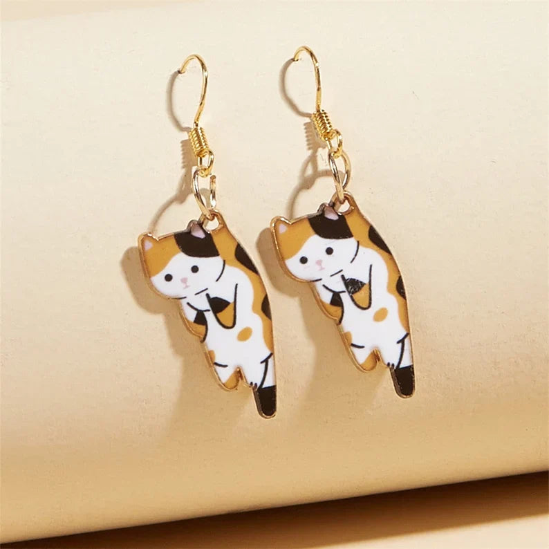 DANGLING CATS EARRINGS (PAIR) - Alonna's Legging Land