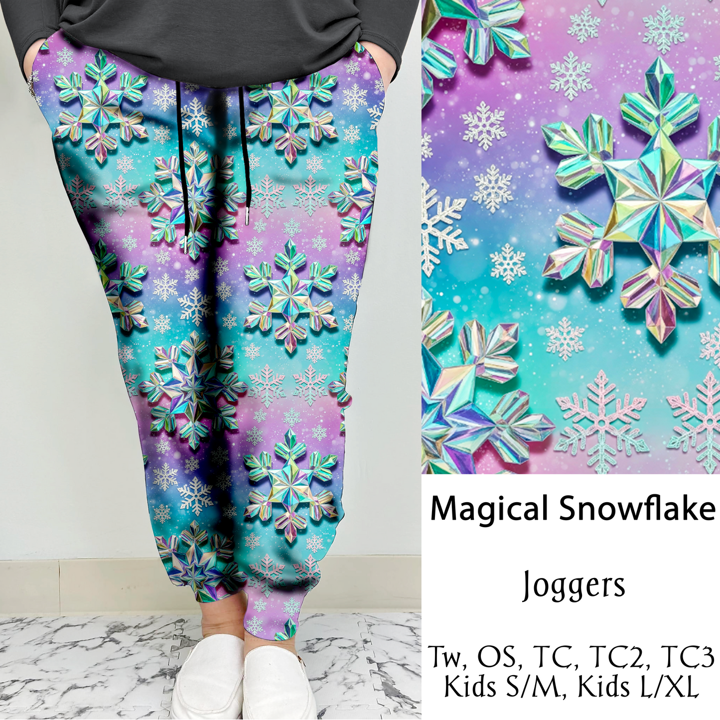Magical Snowflake Leggings/Joggers w/ Pockets | Run ends 9/26 | ETA 41 Days