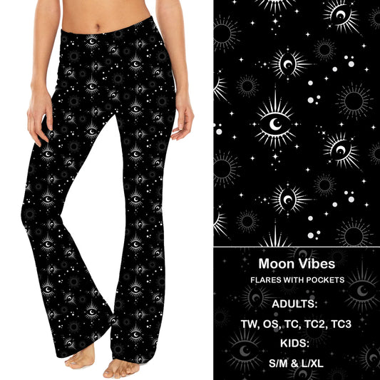 Moon Vibes - Yoga Flares with Pockets - Alonna's Legging Land