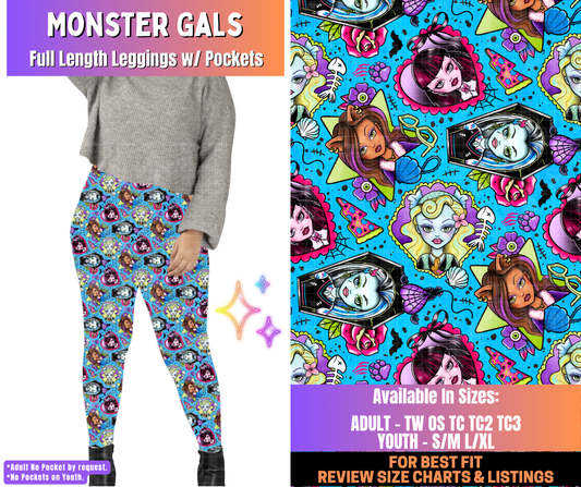 Preorder! Closes 12/10. ETA March. Monster Gals Full Length Leggings w/wo Pockets