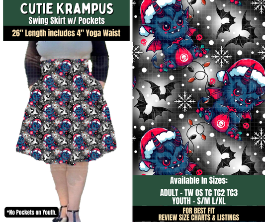 Preorder! Closes 8/12. ETA Nov. Cutie Krampus Swing Skirt