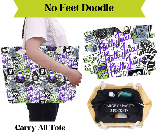 Preorder! Closes 3/16. ETA May. No Feet Doodle Carry All Tote