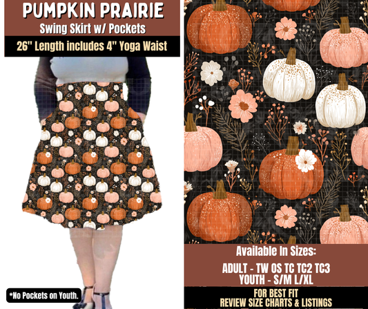 Preorder! Closes 7/27. ETA Oct. Pumpkin Prairie Swing Skirt