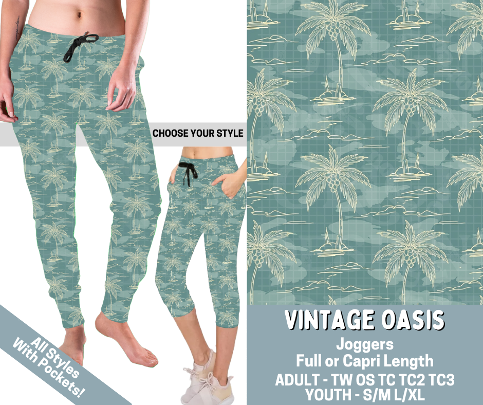 Preorder! Closes 3/4. ETA June. Vintage Oasis Combo Jogger Lengths - Alonna's Legging Land
