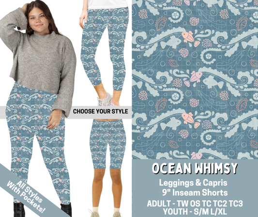 Preorder! Closes 3/4. ETA June. Ocean Whimsy Combo Legging Lengths - Alonna's Legging Land