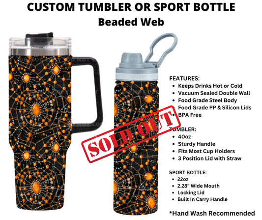 Beaded Web Custom Tumbler - Alonna's Legging Land