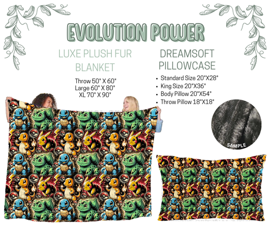 Preorder! Closes 10/9. ETA Dec. Evolution Power Luxe Plush Fur Blanket and/or DreamSoft Pillowcase