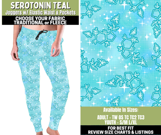 Preorder! Closes 11/6. ETA Jan. Serotonin Teal Joggers Choose Fleece or Traditional