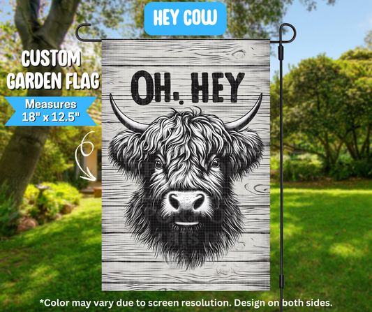 Preorder! Closes 3/9. ETA June. Hey Cow Garden Flag