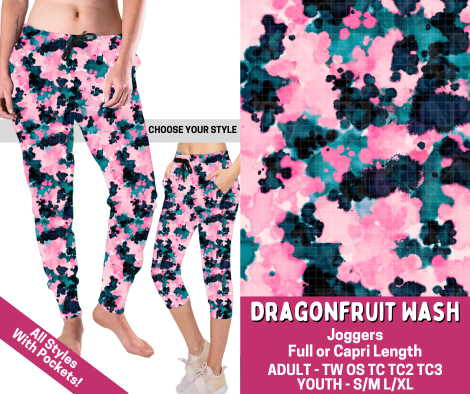 Preorder! Closes 3/2. ETA June. Dragonfruit Wash Combo Jogger Lengths