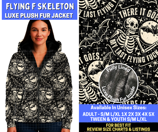 Preorder! Closes 10/29. ETA Jan. Flying F Skeleton Luxe Fur Jacket
