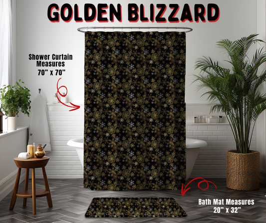 Preorder! Closes 9/2. ETA Dec. Golden Blizzard Custom Shower Curtain and/or Bath Mat