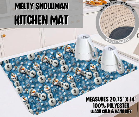 Preorder! Closes 9/10. ETA Dec. Melty Snowman Kitchen Mat