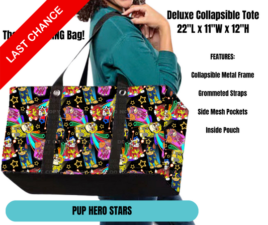 Pup Hero Stars Collapsible Tote