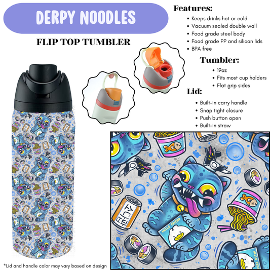 Preorder! Closes 12/11. ETA Feb. Derpy Noodles Flip Top Tumbler