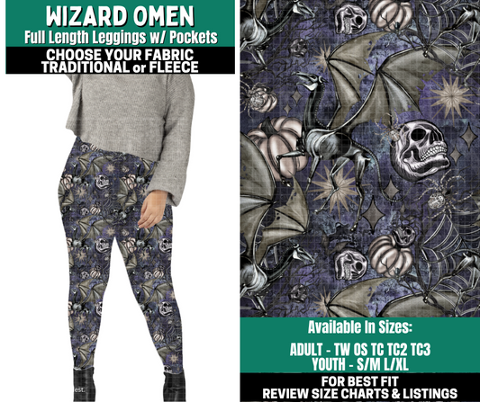 Preorder! Closes 10/27. ETA Jan. Wizard Omen Leggings Choose Fleece or Traditional