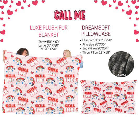 Preorder! Closes 11/17. ETA Jan. Call Me Luxe Plush Fur Blanket and/or DreamSoft Pillowcase