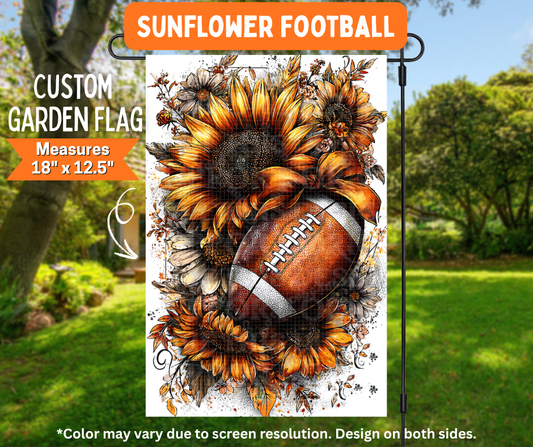 Preorder! Closes 7/6. ETA Oct. Sunflower Football Garden Flag