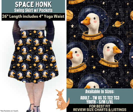Preorder! Closes 10/2. ETA Dec. Space Honk Swing Skirt