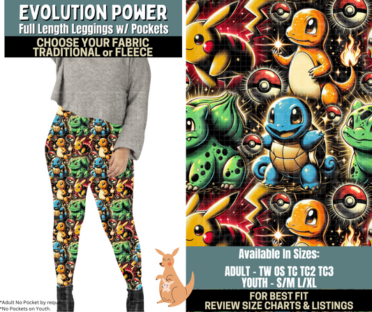 Preorder! Closes 10/2. ETA Dec. Evolution Power Leggings Choose Fleece or Traditional