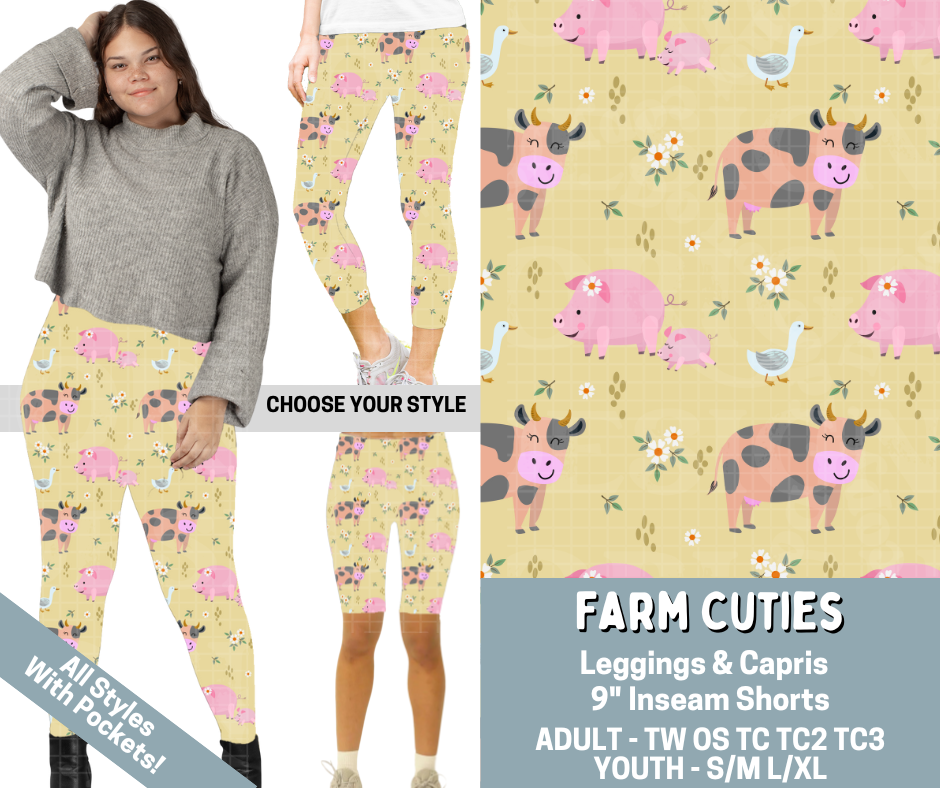 Preorder! Closes 3/4. ETA June. Farm Cuties Combo Legging Lengths - Alonna's Legging Land