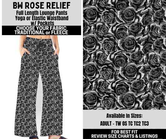 Preorder! Closes 10/6. ETA Dec. BW Rose Relief Lounge Pants Choose Fleece or Traditional