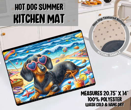 Preorder! Closes 4/20. ETA July. Hot Dog Summer Kitchen Mat