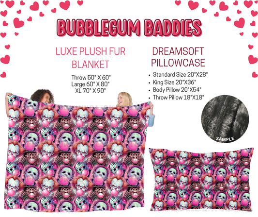 Preorder! Closes 11/17. ETA Jan. Bubble Gum Baddies Luxe Plush Fur Blanket and/or DreamSoft Pillowcase