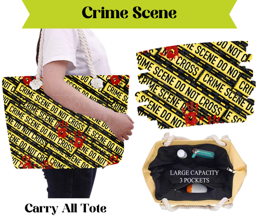 Preorder! Closes 3/16. ETA May. Crime Scene Carry All Tote