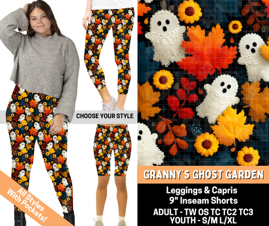 Preorder! Closes 7/1. ETA Oct. Granny's Ghost Garden Combo Legging Lengths