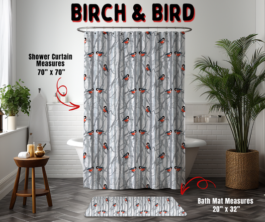 Preorder! Closes 9/2. ETA Dec. Birch & Bird Custom Shower Curtain and/or Bath Mat
