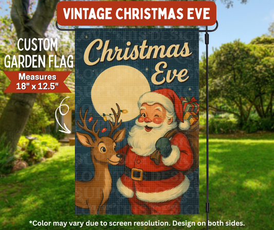 Preorder! Closes 8/10. ETA Nov. Vintage Christmas Eve Garden Flag