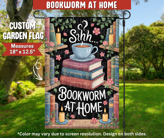 Preorder! Closes 9/22. ETA Dec. Bookworm At Home Garden Flag