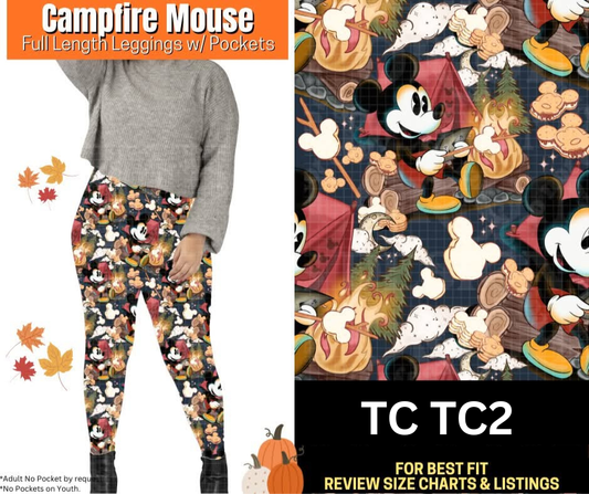 Campfire Mouse Full Length Leggings w/ Pockets