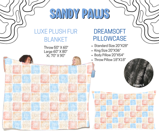 Preorder! Closes 4/29. ETA July. Sandy Paws Luxe Plush Fur Blanket and/or DreamSoft Pillowcase
