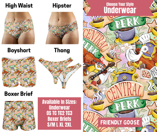 Preorder! Closes 9/29. ETA Dec. Friendly Goose Hipster, High Waist, Boyshort, & Thong Underwear & Boxer Briefs