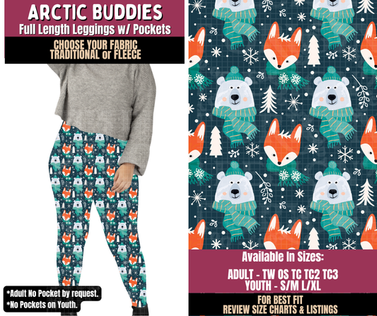 Preorder! Closes 8/27. ETA Nov. Arctic Buddies Leggings Choose Fleece or Traditional